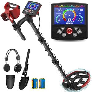 KAIWEETS Metal Detector Professionale, Metal Detector per Adulti, 4 Modalità di Rilevamento Pinpoint ad Alta Precisione, Bobina Impermeabile IP68 con Chip DSP Avanzato, Display LCD Retroilluminato