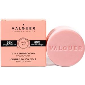 Valquer Laboratorios Valquer, 2 In 1, Shampoo Solido Ricci, (Shampoo And Conditioner), 95% Ingredienti Natural, Vegano, Ripara e Idrata i Capelli Ricci, 70 gr