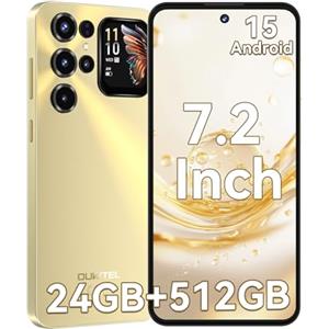 OUKITEL C68 Plus Smartphone Android 15, 24(8+16) GB+512GB/1TB, 7.2''HD with 1.8" Sub Display +120Hz Telefono Cellulare, 64MP, 6000mAh,Octa Core/NFC/Dual SIM/Face ID/Sblocco Impronte Digitali/GPS/OTG