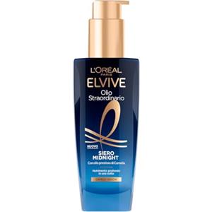 L'Oreal Paris L'Oréal Paris Elvive Olio Straordinario Siero Midnight, Per Capelli Secchi, Nutrimento Intenso In Una Notte, con Olio Prezioso di Camelia, Elvive Midnight Serum, 100ml