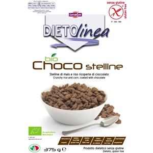 Cerealvit Dietolinea ChocoStelline Bio Senza Glutine 375 g - Cereali a forma di stelline con cioccolato fondente