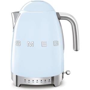 Smeg, Bollitore Temperatura Variabile KLF04PBEU 1,7L, Più Livelli di Temperatura, Filtro Anticalcare Lavabile, Autospegnimento di Sicurezza, Indicatore Livello Acqua, Potenza 2400W, Azzurro