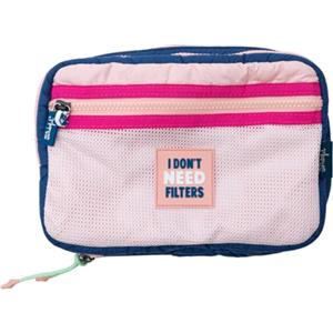 Mr. Wonderful - Beauty case - I don't need filters - Beauty case doppio realizzato in poliestere, che permette di vedere facilmente il contenuto