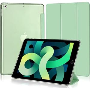 4UBonLife Custodia per iPad 9a/8a/7a Generazione 10,2 Pollici 2021/2020/2019, Cover Protettiva Rigida, Copertina Sottile e Leggero con Retro Traslucido per iPad 7/8/9 Gen, Verde Menta