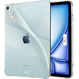 4UBonLife Custodia per iPad Air 11 Pollici M3/M2 (2025/2024), per iPad Air 5/4 Generazione 2022/2020 10,9 Pollici, Cover in Silicone Trasparente TPU, Sottile e Leggera Custodia Protettiva, Trasparente