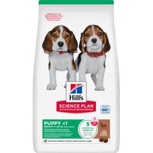 Hill's Science Plan Puppy Medium con Agnello e Riso - Alimento Secco Bilanciato per Cuccioli fino a 1 anno - 18 kg