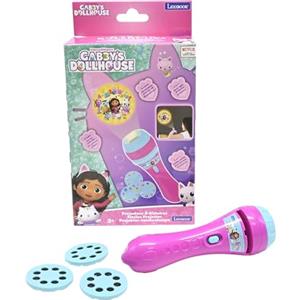 Lexibook, Gabby's Dollhouse, Proiettore di storie e Torcia Luminosa, proietta 24 Immagini della Serie TV La casa delle Bambole di Gabby con 3 Dischi, Rosa/Blu, LTC050GDHLXB