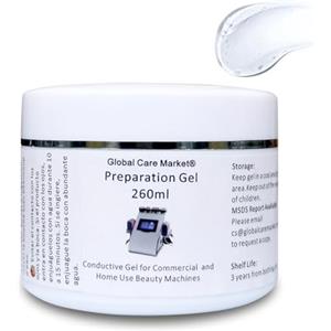 Global Care Market Gel conduttivo RF con acido ialuronico per dispositivo viso a microcorrente, gel a radiofrequenza per macchina rassodante della pelle del corpo, crema idratante per la depilazione IPL, barattolo da