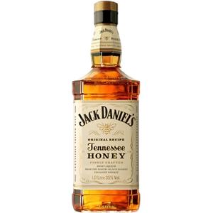 Jack Daniel's Tennessee Honey - Whiskey al Miele, Liquore Originale Americano, Gusto Morbido e Aromatico, Aroma con Note di Caramello e Vaniglia, 35% Vol., Bottiglia in Vetro da 100 cl