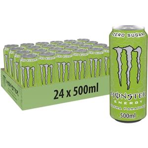 Monster Energy Ultra Paradise - Energy Drink Zero Zuccheri, Gusto Kiwi e Lime, Confezione da 24 Lattine da 500 ml