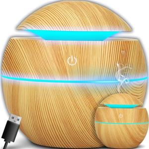 Retoo Umidificatore diffusore di aromaterapia, 150 ml, oli per aromaterapia, ad ultrasuoni con luce LED, diffusore di oli essenziali, lampada elettrica profumata per ufficio, camera da letto, colore