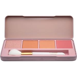 bonvoyage Essentials Radiant, Palette Viso con Fard in Polvere, Illuminante e Pennello, Kit Di Trucco Portatile con Tonalità Matte e Luminose, Sfumabile e Versatile