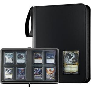 ProCase Albume con Top Loader per Carte, con 4 Scomparti per 144 Carte da Collezione O Sportive, Compatibile con TCG, MTG in Top Loader 3" X 4" -Nero