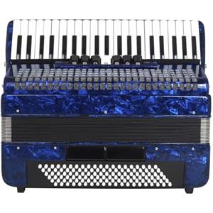 HDYNUZ Fisarmonica Professionale 41 Tasti 120 Strumenti a Tastiera Bassi Fisarmonica con Tracolla Borsa per Fisarmonica per Esame di Grado per Principianti per Adulti Gioco Professionale (Color : Blue)