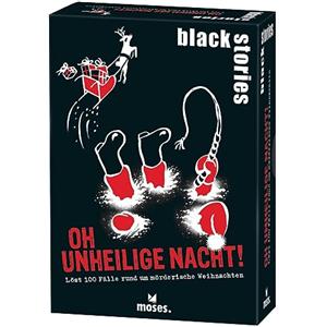 moses. Black Stories Oh, Notte Santa - 100 Casi Intorno a Natale Assassino, Il Gioco di Carte del crimine Due Varianti di Gioco, Gioco Puzzle per Ragazzi e Adulti