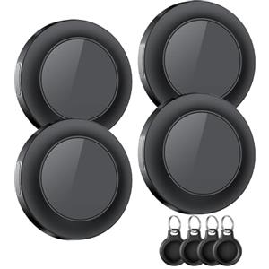 taobosec Air Tracker Tag 4 Pezzi, Bluetooth Localizzatore Compatibile con Apple Find My (solo iOS), IP67 Impermeabile, Smart Tag per Trovare Bagagli, Zaini, Valigia, Batteria Sostituibile