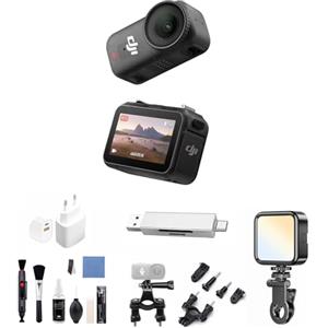 DJI Osmo Nano Combo Standard - Piccola fotocamera per vlog 4K/60fps con un sensore da 1/1,3″, video con ampio FOV di 143°, Registrazione di 200 minuti, Fotocamera magnetica POV (128 GB Bundle 2)