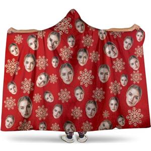 Generic Felpa Coperta indossabile Personalizzata coperta vestaglia pile donna plaid personalizzato Personalizzato con Foto del viso ponderata oversize Flanella per uomo weighted blanket idea regalo donne