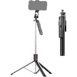 YZTSKYG Compatibile con treppiede selfie stick Bluetooth da 67 pollici con telecomando, asta a 8 sezioni e rotazione a 360°(Selfie Stick Tripod)