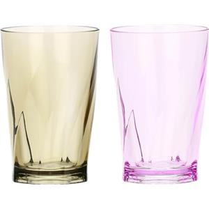 THUN, Set 2 Bicchieri in Acrilico, Linea Florianne SS24, Idea Regalo per la Cucina, 25 cl di Capienza