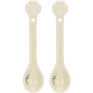 THUN, Set 2 Cucchiaini in Porcellana, Idea Regalo per la Casa e Cucina, 15 x 2 cm