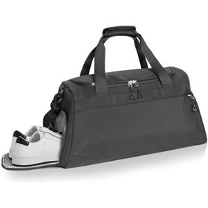 Romon Borsone da Viaggio, Borsa Sportiva Palestra con Scomparto per Scarpecon, Borsone Palestra Grande Ripiegabile, Borsa Sportiva Grande Impermeabile, Gym Travel Bag per Uomo Donne, Nero, L