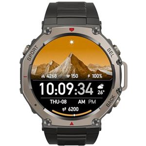 Reiteag Sekoda Gps Sports Smartwatch Doppia Frequenza, Oltre 170 Dati Su Fitness E Salute, Durata Della Batteria Di 15 Giorni, Frequenza Cardiaca E Spo₂, Impermeabile (Nero(1 Articolo))