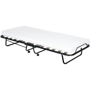 SEDIAOFFICE - Brandina Pieghevole con Materasso e Apertura Automatica Made in Italy, Letto Singolo a Scomparsa (80x200) Letto Pieghevole Singolo con Materasso, Branda Lettino (Bianca, 15 Doghe)