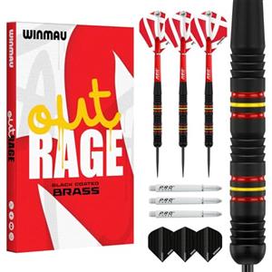 WINMAU Outrage 23g Freccette in Ottone con Alette Prism Alpha e Prism Force Aste (Steli)