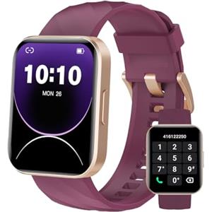Dakofied Smartwatch Donna Chiamate Bluetooth Smart Watch con Contapassi Cardiofrequenzimetro da Polso Saturimetro Orologio Fitness Impermeabile IP68 Notifice di WhatsApp per Android iOS Viola