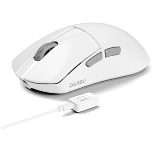 DAREU A950 Wing 8K Mouse da gioco wireless leggero 1,23 oz (35 g), sensore ottico PAW3950 30K personalizzato, doppia frequenza di polling 8k cablato/wireless, simmetrico, 5 pulsanti programmabili