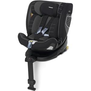 Foppapedretti Seggiolino Auto FP360 I-Size, Seduta Girevole a 360°, per bambini da 40 a 150 cm di altezza, 0-12 anni, conforme ECE R129, Fissaggio Dualfix (Isofix e non), Safe Body Protection, Nero