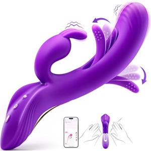 GQTYBZ Vibratori G-Spot, Vibratoriper Donne Sexytoysys Coppia con 7x7 Modalità di Spinta e Leccata Succhia, Vibratoreper Donna Clotoride, Stimolatore Clitoride Femminile con App Sex Toys, Dildo Vibrante