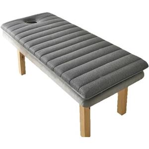 ZJIQOH Copri Lettino Da Massaggio In Memory Foam Spesso e Morbido, Materasso Pieghevole Salone Di Bellezza con Foro Di Respirazione, per Spa Estetista(Gray,180 x 60 x 5 cm)