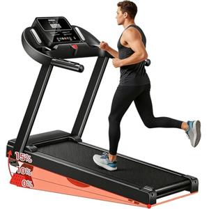 SUIUOI Tapis Roulant Pieghevole 15% Inclinazione | Motore Brushless 3.0HP Silenzioso <45dB | 12+3 Programmi Intelligenti | Ammortizzazione 7 Strati | Sensori Cardio | Salvaspazio | Max 136KG