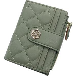 LJCZKA Portafoglio Donna Piccolo in Pelle, Porta Carte di Credito con Portamonete, Portafogli Compatto con Cerniera, RFID Blocco