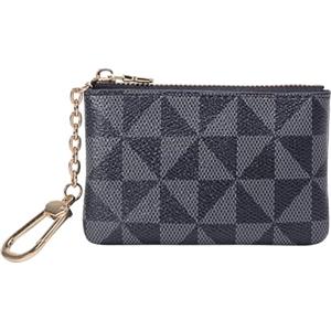 LJCZKA Portafoglio Donna Sottile Piccolo in Pelle PU, Portamonete Piccolo con Cerniera Donna, Porta Monete Portatile con Portachiavi, 11,5x7,5x1cm