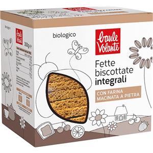 BIOTOBIO Fette Biscottate Integrali 300g - Biologiche, con Farine Macinate a Pietra e Olio Extravergine