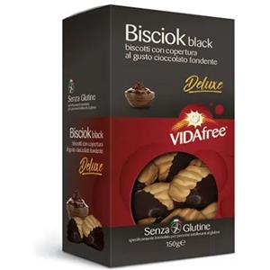 VIDAfree Bisciok Black 150g - Biscotti senza glutine con copertura al cioccolato fondente