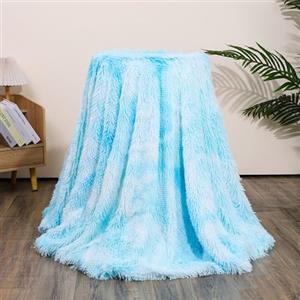 WEFHEF Coperta Decorativa per Divano 130 x 160 cm, Copridivano Comoda e Morbida, Elegante Blu e Bianco