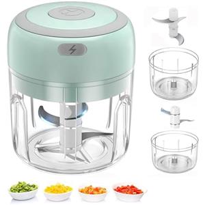 Generic Trituratore elettrico mini aglio, robot da cucina portatile, trituratore di verdure tritacarne cipolle, tritacarne senza fili con ricarica USB per verdure, pepe, cipolla, alimenti per bambini