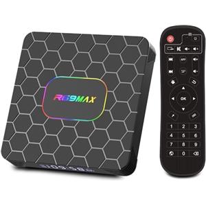 IDEALROYAL Android TV Box 14.0, 4GB RAM 64GB ROM RK3528 Quad-Core, TV Box Support 4K UHD HD 2.0, WiFi 6/Bluetooth 5.0, Dual USB 3.0/2.0 1000M LAN Smart Box