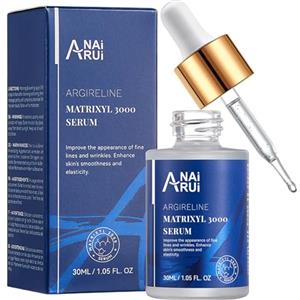 ANAI RUI ANAiRUi Matrixyl 3000 & Argireline Siero Viso Anti-Età con Peptidi, Acido Ialuronic, Antirughe, eccitazione Collageno e idratazione pelle | Idee Regalo Natale | 30ml