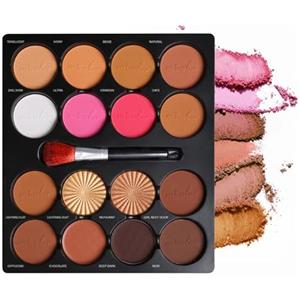 BrilliantDay Trousse Trucchi Donna, Trousse Trucchi Ragazza, 16 Colore Palette di Ombretti per Trucco, Trucchi Tutto in Uno Tavolozza Completo Valigetta con Ombretto, Gloss, Rossetti e Polveri Viso