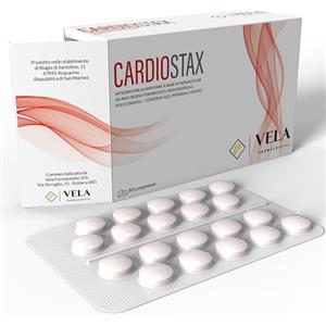 VELA FARMACEUTICI CARDIOSTAX - Integratore Colesterolo e Benessere Cardiovascolare Formula Avanzata con Riso Rosso Fermentato, Coenzima Q10, Resveratrolo e Policosanoli, Made in Italy 60Cps VELA FARMACEUTICI