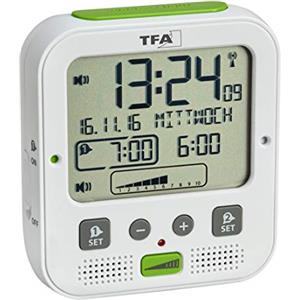 TFA Dostmann Boom Radiosveglia ad alte prestazioni con allarme a vibrazione (blanc)