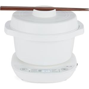 Yum Asia Kotori Mini cuociriso Donburi con logica fuzzy avanzata, ciotola in ceramica ninja (1 tazza, 0,18l), 3 funzioni di riso, 3 funzioni multicooker, indicatore LED, 220-240V (Bianco gesso)