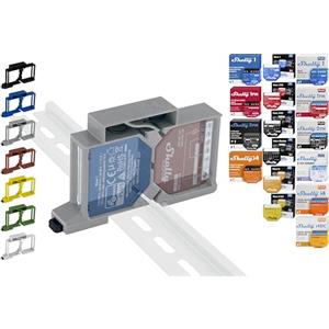Shelly Hutschienenhalter PW3D Supporto a montaggio su guida DIN Dual per 18 Shelly: 1 Gen3, 1 PM Gen3, 2 PM Gen3, i4 Gen3, Plus 1, Plus 1 PM, Plus 2 PM, Plus i4, Plus 0-10V Dimmer, Wave 1, Wave 1 PM, Wave 2 PM, Wave Shutter