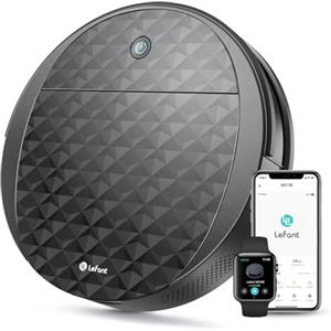 LEFANT M213s Robot Aspirapolvere Lavapavimenti,3200pa,150min,6D Sensore di Collisione,Ottimo per i Peli degli Animali Domestici,Moquette e Pavimento duro, Nero