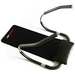 Everfit Panche Attrezzo Addominali Ab Crunch Master Salvaspazio Con Tappetino E Cuscino Poggiatesta Nero